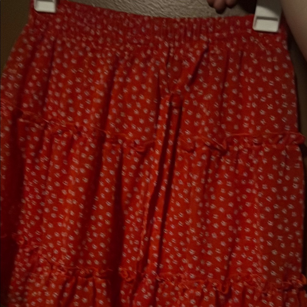 Sienna Sky Red Floral Midi Skirt